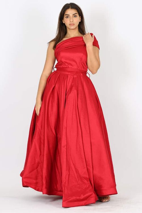 فستان سهرة احمر